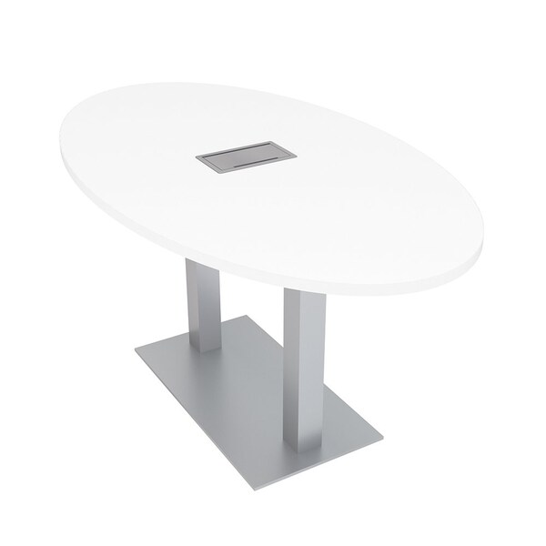 33.5 in W, 69.5 in L, 29 in H, Engineered Wood Top, White